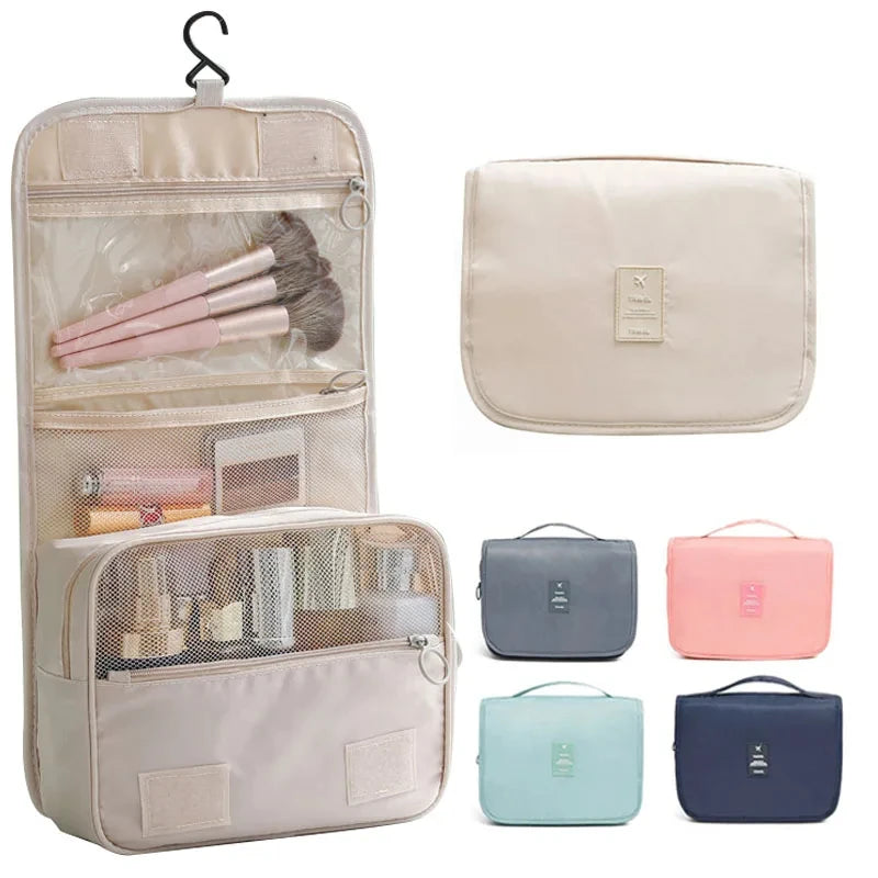 Reise Makeup Bag wasserdicht Haken schwarz pink marine grau beige travel makeup bag hook