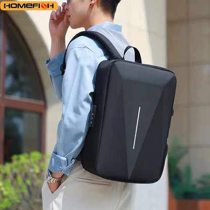 Rucksack Seitenansicht USB Anschluss backpack side USB port