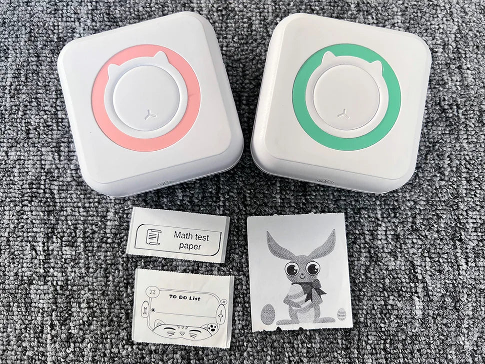 Portabler Mini Thermodrucker Bluetooth 203 DPI tintenfrei 57 mm Foto Label Memo