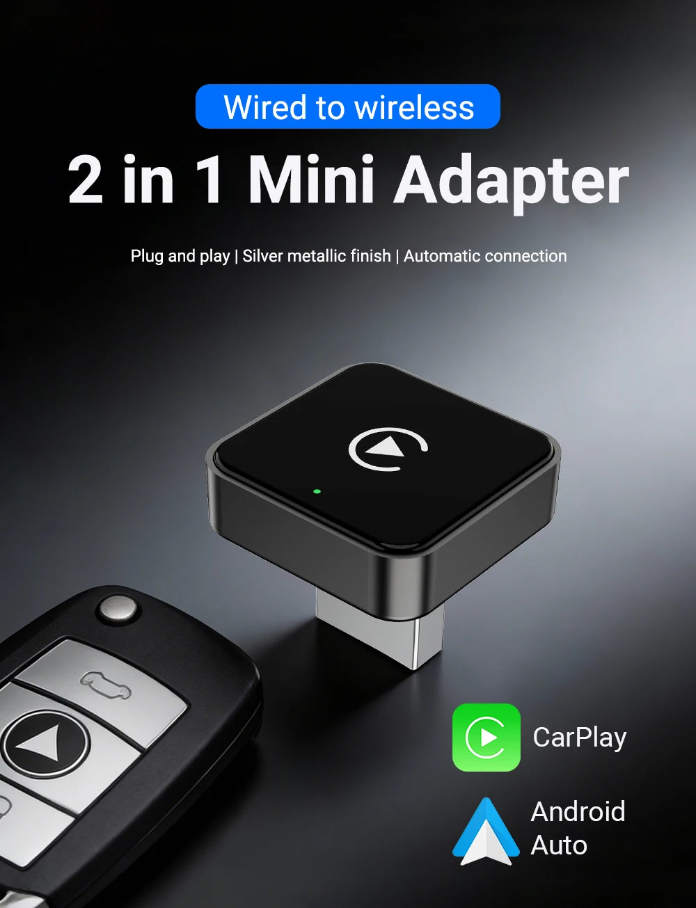2026 Wireless CarPlay Android Auto Adapter 5G WLAN OTA Toyota Audi VW Plug Play