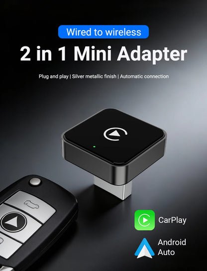USB-Adapter für kabelloses CarPlay und Android Auto mit OTA