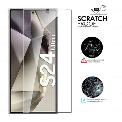 4er-Pack Panzerglas Samsung Galaxy S26 Kratzschutz 9H - Nahaufnahme scratch protection close-up