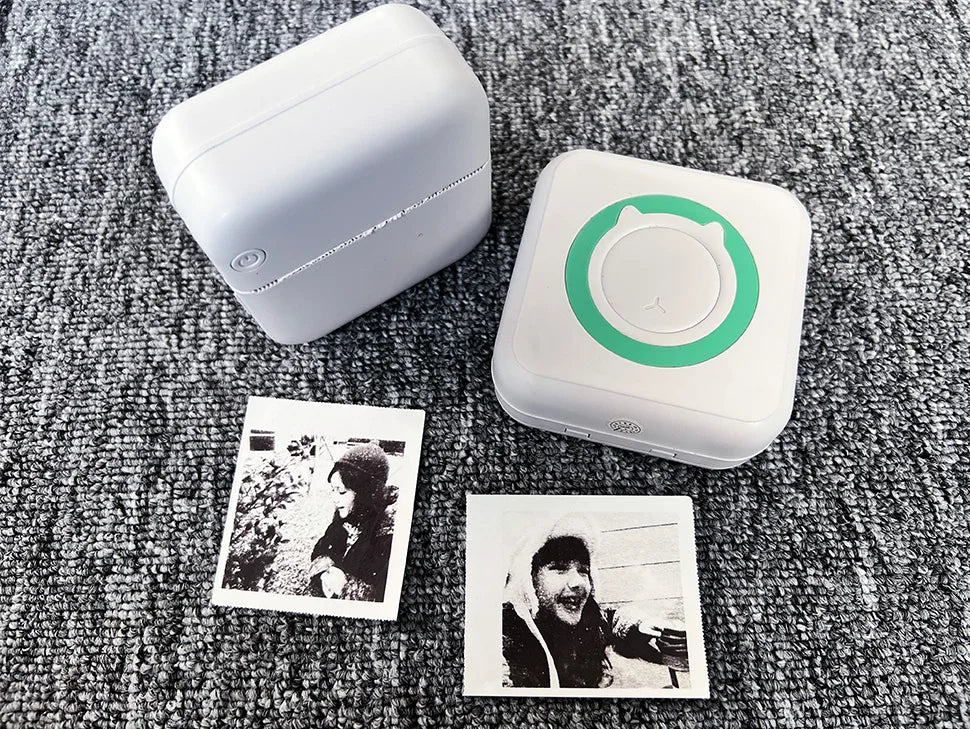 Portabler Mini Thermodrucker Bluetooth 203 DPI tintenfrei 57 mm Foto Label Memo