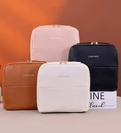PU-Kosmetiktasche mit Reißverschluss und Innenfächern