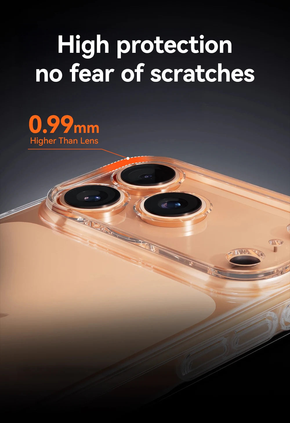 Kristallklare PC iPhone Huelle iPhone 16 17 Pro Max Produktfoto crystal clear pc case front Bild 19