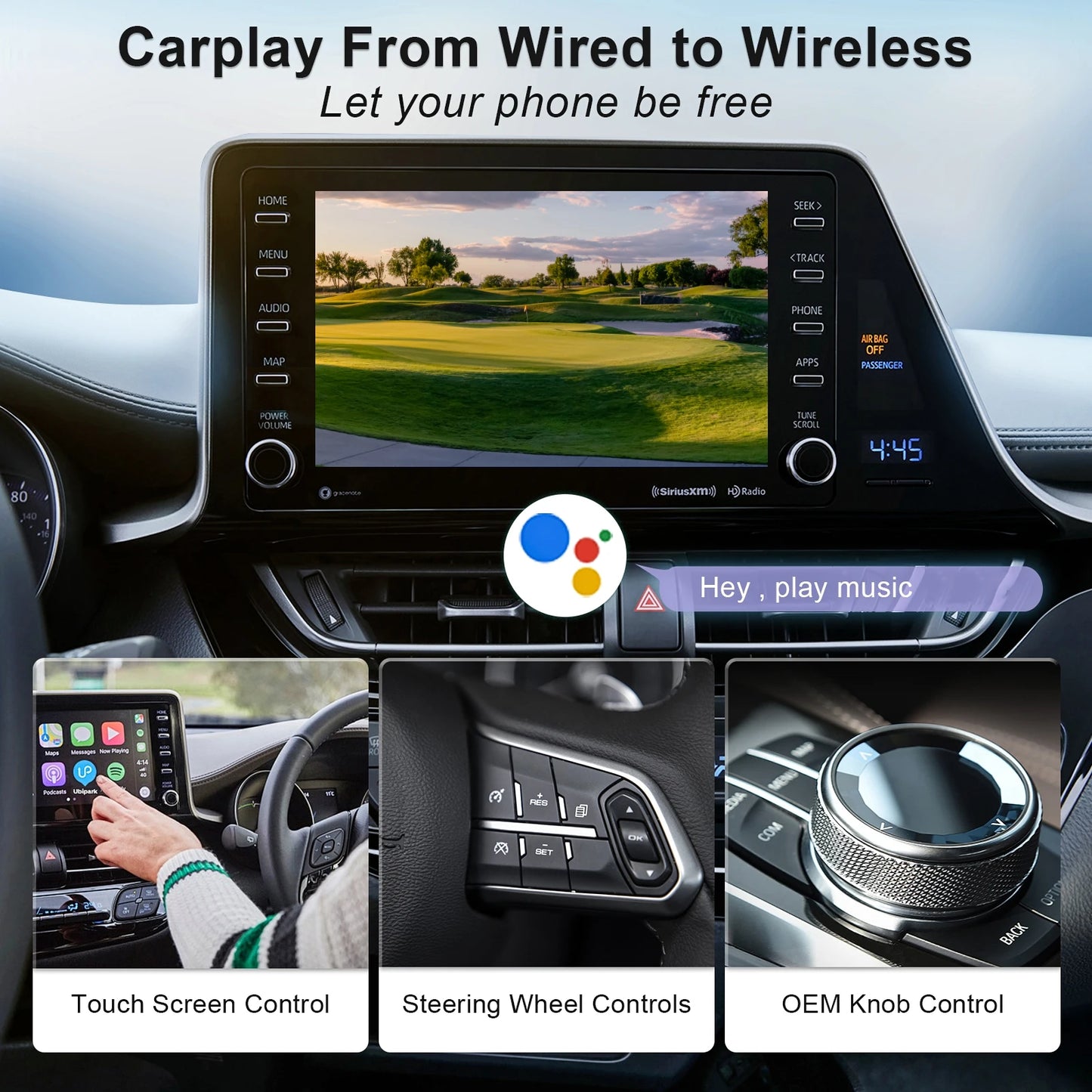 2026 Wireless CarPlay Android Auto Adapter 2-in-1 5GHz WLAN USB Plug and Play