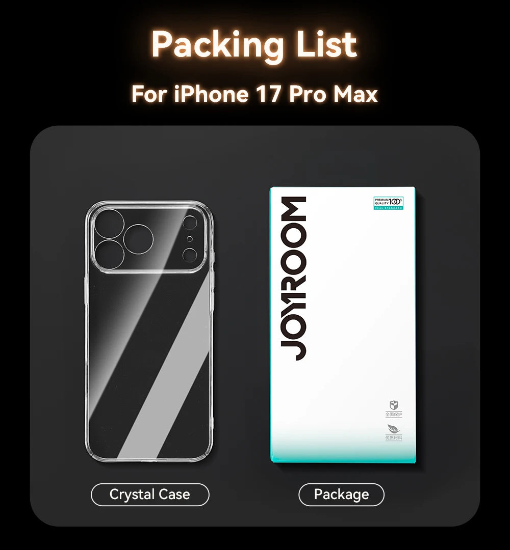 Kristallklare PC iPhone Huelle iPhone 16 17 Pro Max Produktfoto crystal clear pc case front Bild 7
