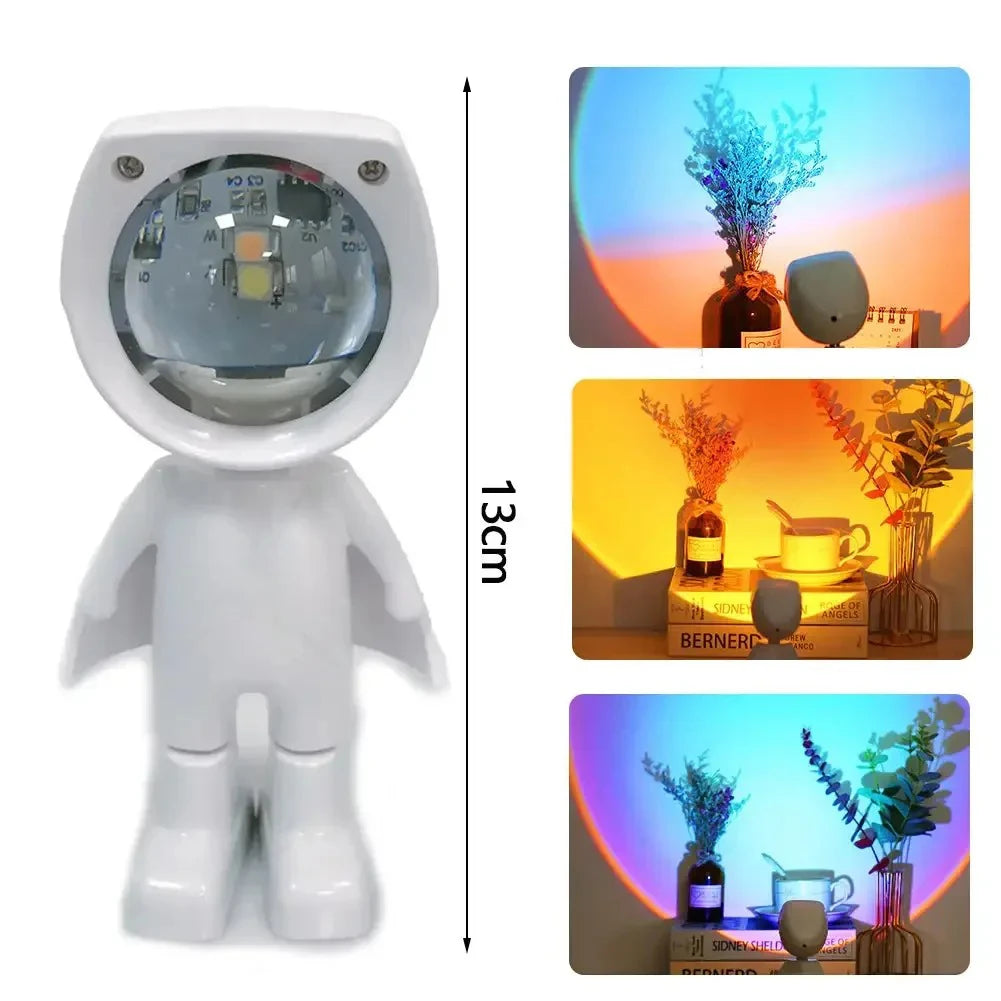 Astronaut Lampe Seitenansicht projector side view