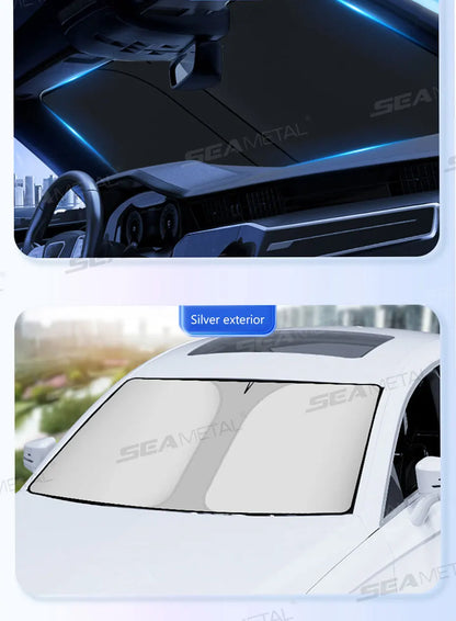 Faltbarer Sonnenschutz für die Auto-Frontscheibe