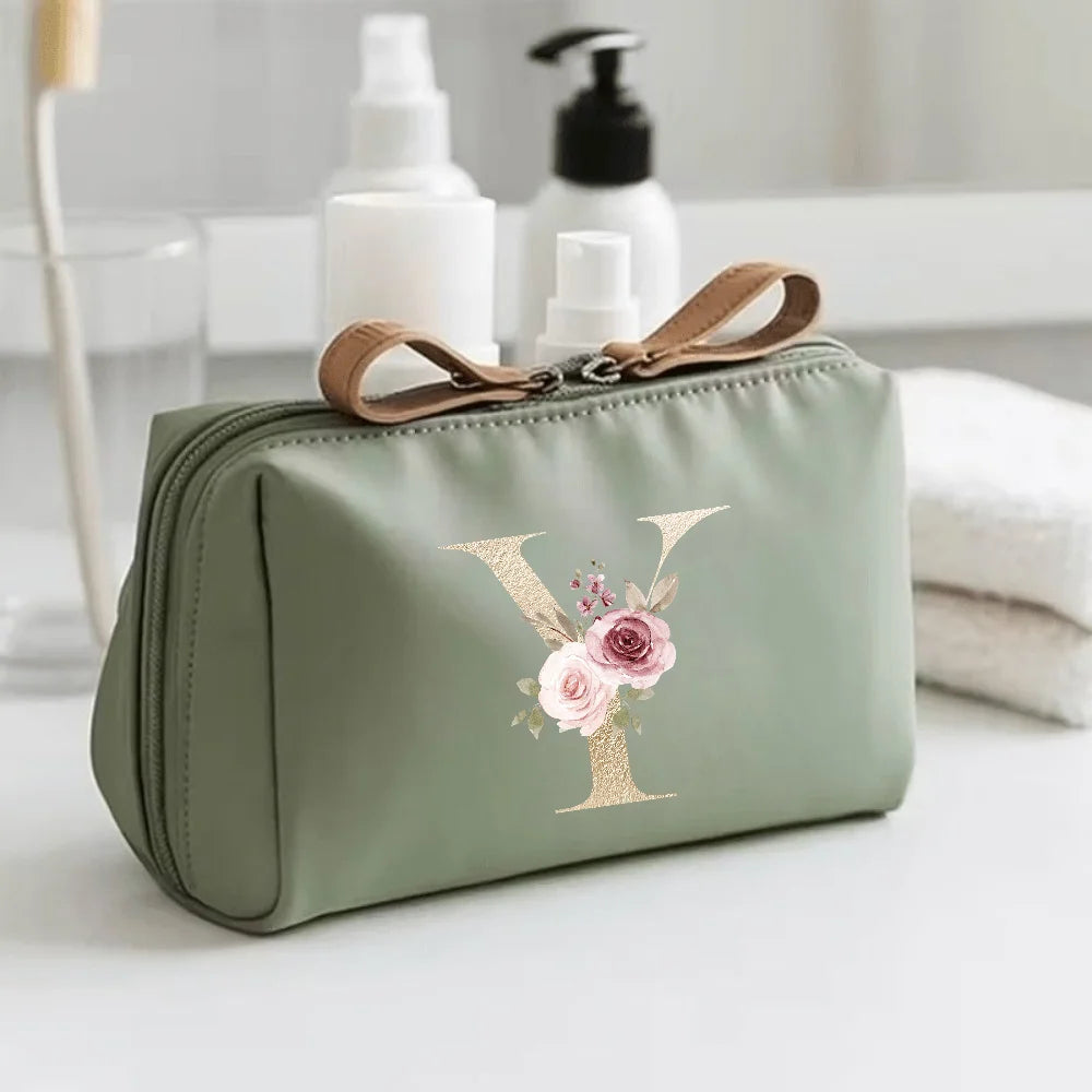 Bedruckte Kosmetiktasche aus Polyester mit Reißverschluss